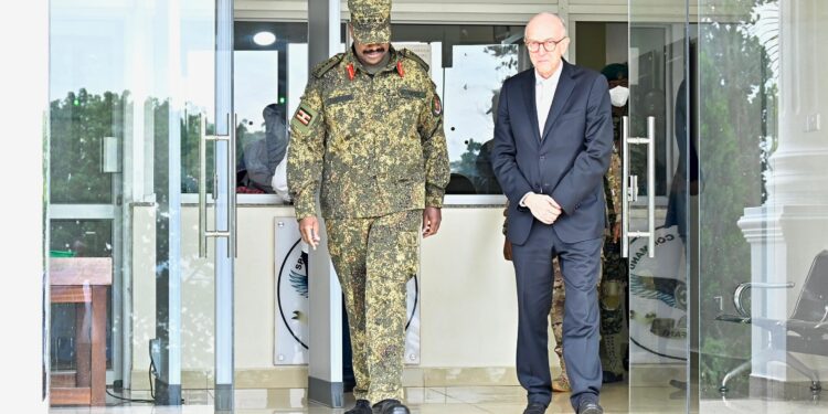 Gen Kainerugaba Meets New Italian Ambassador to Uganda