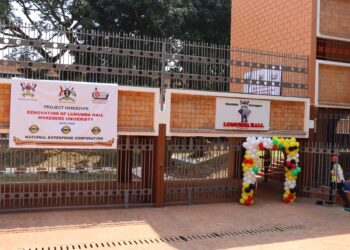 UPDF’s NEC Hands over Renovated Lumumba Hall to Makerere VC Prof Nawangwe