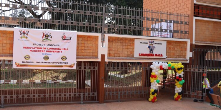 UPDF’s NEC Hands over Renovated Lumumba Hall to Makerere VC Prof Nawangwe