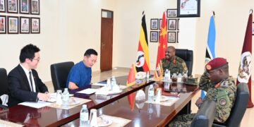 Gen Kainerugaba, Chinese Ambassador Discuss Defence and Security Projects