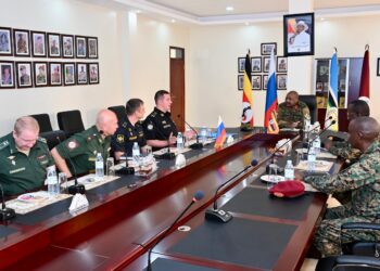 Gen Kainerugaba Meets Russian Defence Ministry Delegation
