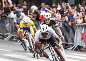 Cyclist Charles Kagimu Etches His Name in History as First Ugandan to Complete Olympic Race, Receives Roaring Applause
