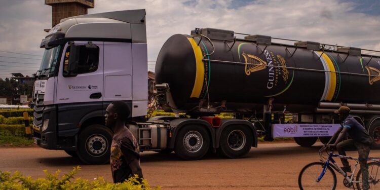 Guinness Truck Delivers Cold Beer for EPL Fans In Uganda - SoftPower News