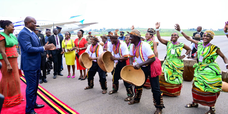 Gabon President Brice Oligui Nguema Arrives in Uganda