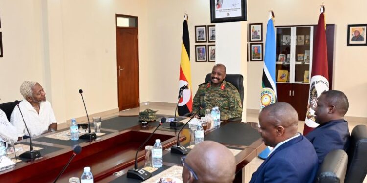 Pictorial: Soukous Star Awilo Longomba Meets Gen Kainerugaba Ahead of Afro-exclusive Concert