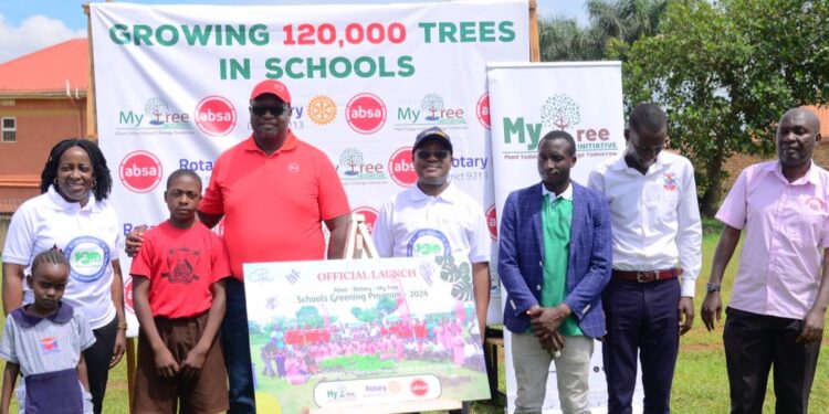 Absa Bank, Rotary Uganda Partner to Plant 120,000 trees Across 183 Primary Schools