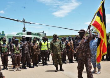 Lt Gen Kayanja Muhanga Flags off 4th UPDF Aviation Component to Somalia  