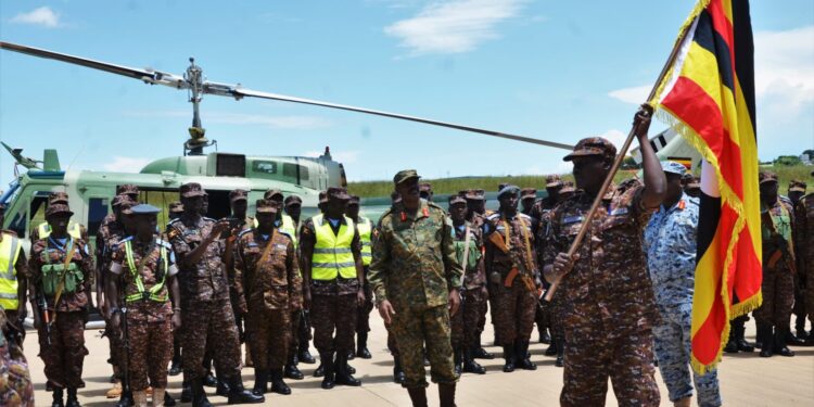 Lt Gen Kayanja Muhanga Flags off 4th UPDF Aviation Component to Somalia