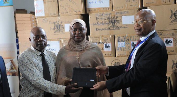UBOS Hands Over Census Tablets, Power Banks & Chargers to ICT Ministry