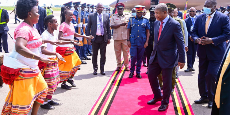 Angola President Joào Lourenço Arrives for AU Extraordinary Summit