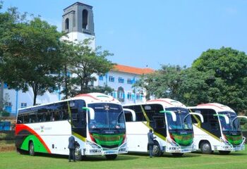 Makerere VC Prof Nawangwe Hands Over Field Activity Buses to 3 Colleges