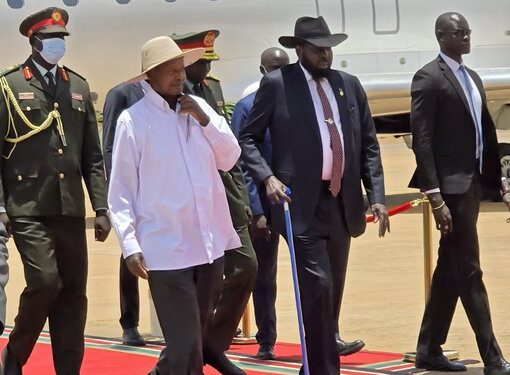 Museveni Arrives in Juba for Bilateral Talks with Salva Kiir