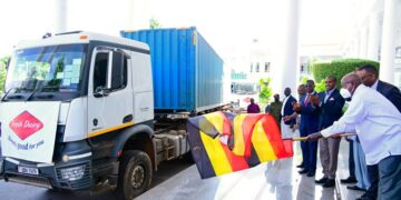 Museveni Flags Off First Powdered Milk Export to Algeria