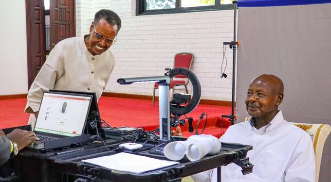 Museveni, First Lady Renew National IDs
