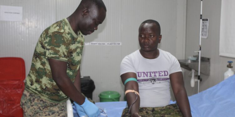 UPDF Soldiers in Somalia Mark World Blood Donor Day