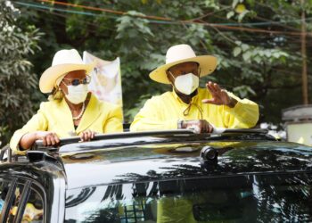 Pictorial: Vibe, Dance and Fanfare as Museveni Arrives for NRM Nomination