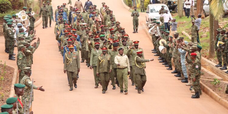 149 Senior UPDF Officers Retire, Urged to Remain ‘Listening Posts’ in Civilian Life