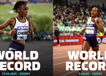 Kenya’s Chebet, Kipyegon Break 5000m and 1500m World Records in Eugene