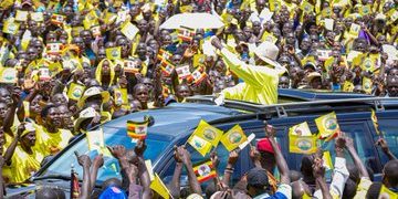 Plethora of People Brave Downpour as Museveni Hails Oyam for PDM Success
