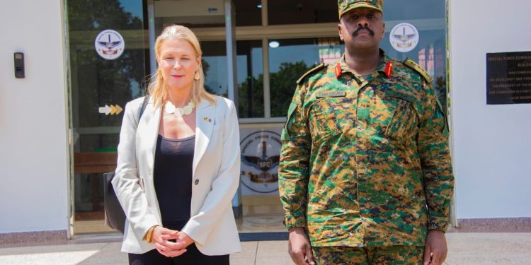 Gen Kainerugaba, UK High Commissioner Discuss Military Cooperation