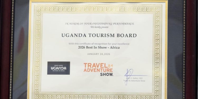 Uganda Scoops “Best in Show-Africa” Award at 2026 Travel & Adventure Show in New York