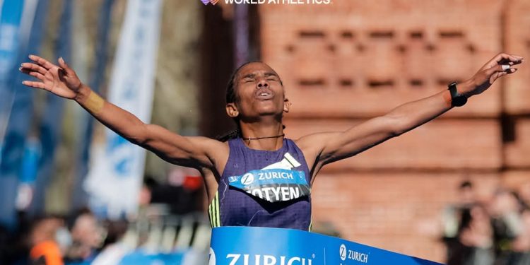 Ethiopia’s Fotyen Tesfay Smashes Course Record with Historic Barcelona Marathon Win
