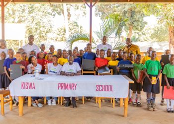 Mogo Uganda Donates Furniture and Learning Materials to Kiswa Primary School