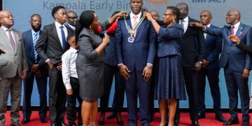 Rotary Club of Kampala Early Bird installs I&M Bank’s Executive Director Sam Ntulume as Seventh President