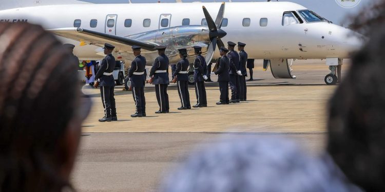 King Oyo’s Remains Arrive at Entebbe For His Final Journey
