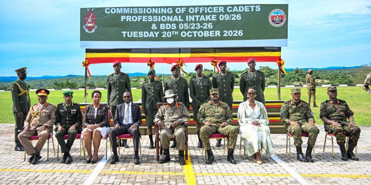 Museveni Commissions 280 UPDF Cadets, Links Military Success to Strong Economy